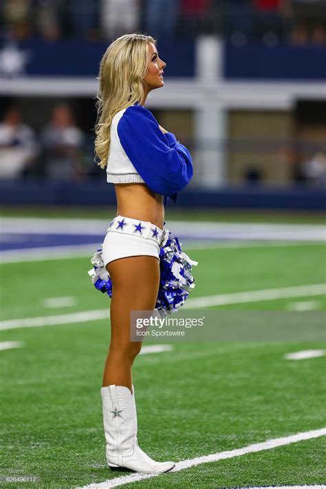 News Photo The Dallas Cowboys Cheerleaders Stand For The