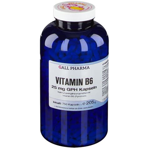 In women taking birth control pills, the dose is 25 to 30 mg per day. GALL PHARMA Vitamin B6 25 mg GPH 750 St - shop-apotheke.com