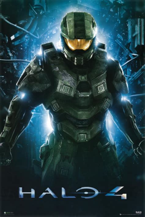 Halo 4 Master Chief 24x36 Poster Spartan 117 343 Industries Xbox Video