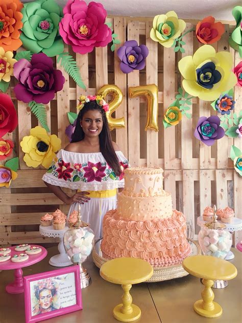 You'll love this fiesta themed engagement party with lots of images to inspire you. Frida kahlo party | Mexican birthday parties, Mexican party theme, Fiesta theme party