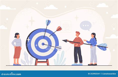Striving To Target And Goal Focus Stock Vector Illustration Of Effort