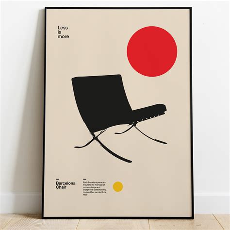 Barcelona Chair Bauhaus Poster Design On Behance