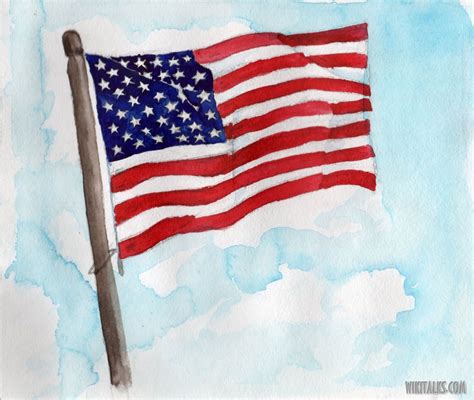 America Flag Drawing
