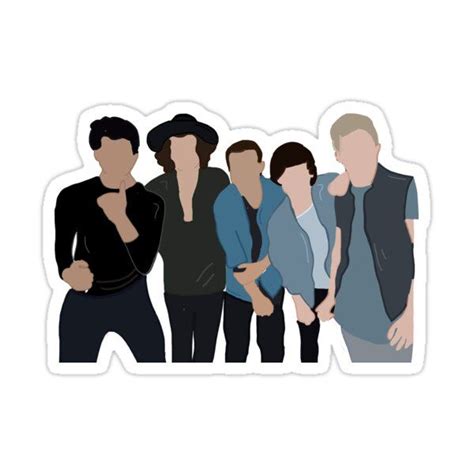 One Direction Outline Sticker By Kawaii Customs One Direction