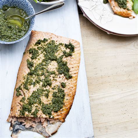 Roasted Salmon With Salsa Verde Recipe Salmon Dinner Recipes