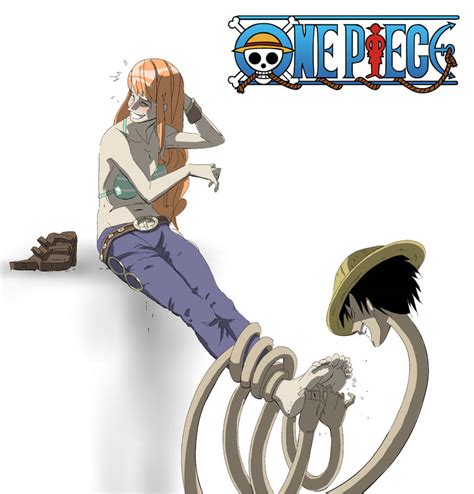 Luffy Tickles Nami By Pawfeather On Deviantart