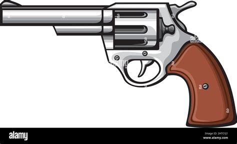 Ilustración de vector de pistola vector de pistola revólver Imagen