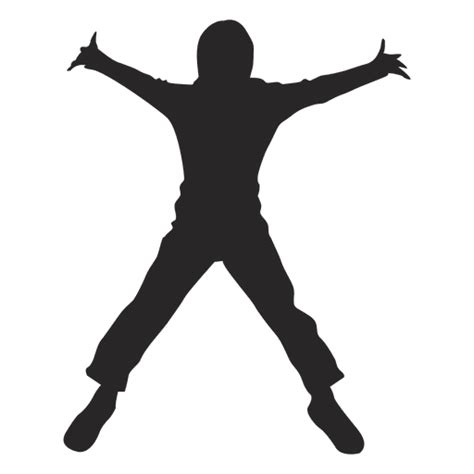 Boy Jumping Silhouette 4 Transparent Png And Svg Vector File