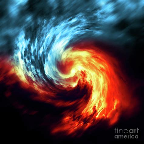 Fire And Ice Abstract Background Red Photograph By Wektorygrafika