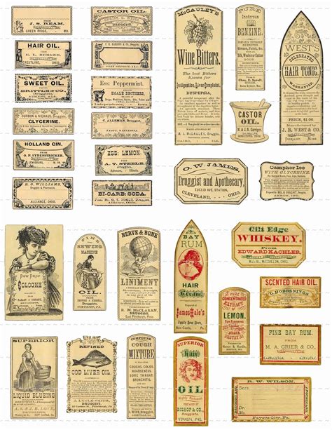 30 Free Printable Vintage Labels Example Document Template