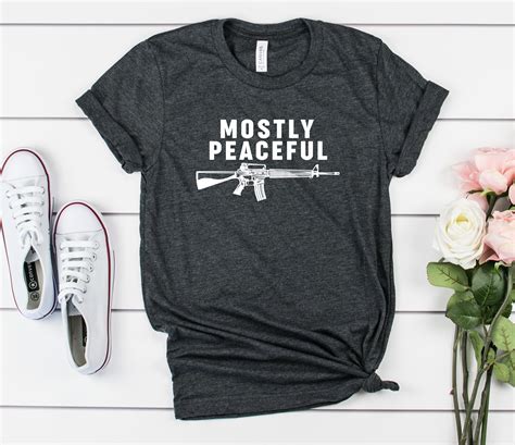 Buy 2 Get 30 Off Mostly Peaceful Ar 15 Unisex T Shirt 2nd Etsy