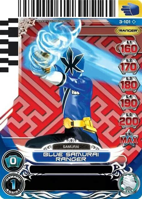 These are made by collect a card in 1994. Blue Samurai Ranger Power Rangers trading card | Power rangers