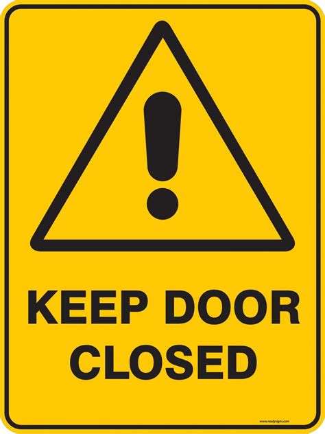 Keep Door Closed Sign Printable Portal Tutorials