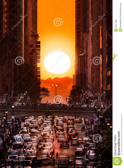 Manhattanhenge In New York City Stock Photo Image 55317289
