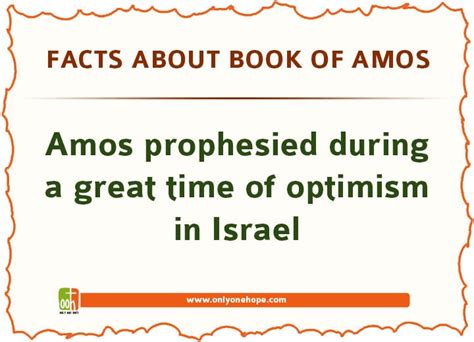 Fun Facts About The Book Of Amos Only One Hope