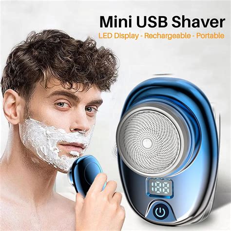 Mini Electric Travel Shaver For Men Pocket Size Washable Rechargeable Portable Painless Cordless