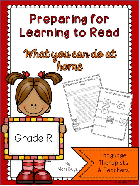 Preparing For Learning To Read Grade R Teaching Grade Teaching Reading