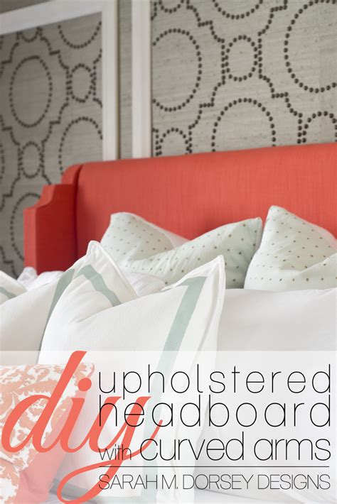Diy Coral Upholstered Headboard With Curved Arms Dorsey Designs