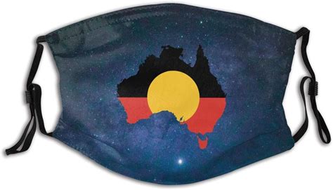 Australian Aboriginal Flag Womans Man Dust Mask Reusable Protective