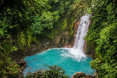 Rio Celeste Waterfall In The Jungle In Costa Rica Pitt Community College