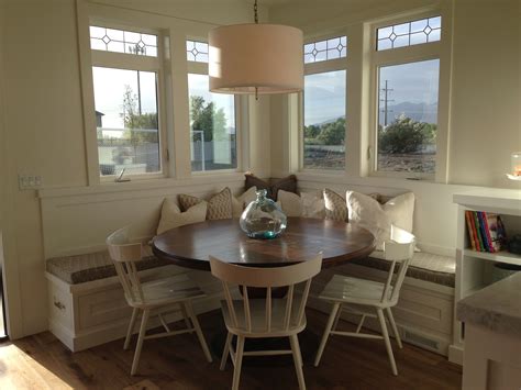 Breakfast Nook Square Booth Round Table Kitchen Pinterest