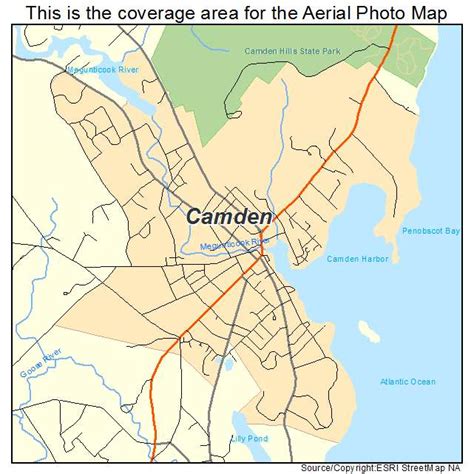 Aerial Photography Map Of Camden Me Maine