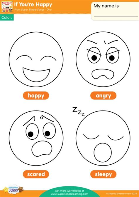 If Youre Happy Super Simple Songs Emotions Preschool Emotions