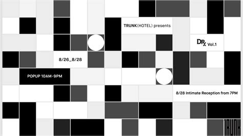 TRUNK (HOTEL) presents DRx Vol.1｜東京渋谷のブティックホテル