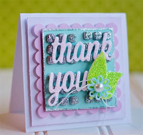 Glittery Thank You Card