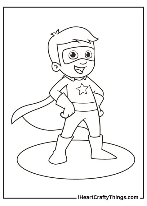 Superhero Preschool Coloring Coloring Pages