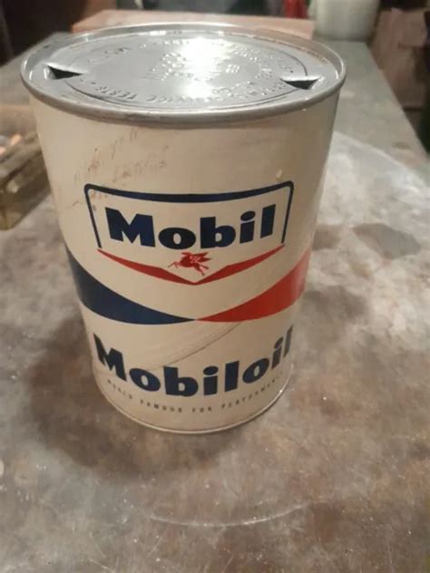 Vintage Mobiloil Cardboard 1 Quart Oil Can Empty 2000 Picclick