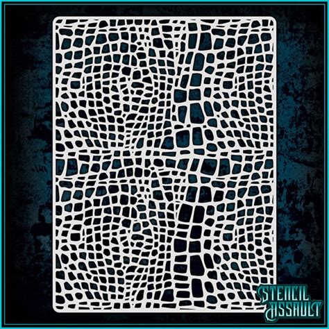 Snake Skin 2 Durable And Reusable Airbrush Stencil Etsy