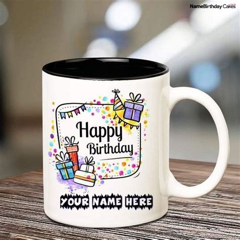 Design Happy Birthday Mug With Name And Photo Of Your Friend Or