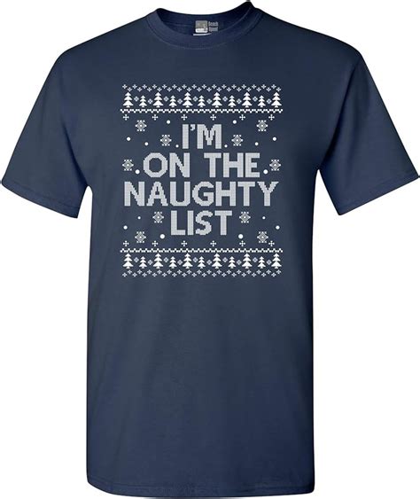 im on the naughty list santa christmas funny dt adult tshirt tee minaze