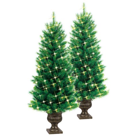 Shop Ge 4 Ft Pre Lit Pine Artificial Christmas Tree With White