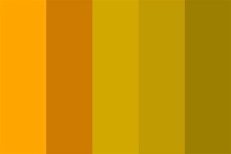 Colors that go with yellow shades. 5 shades of mustard Color Palette