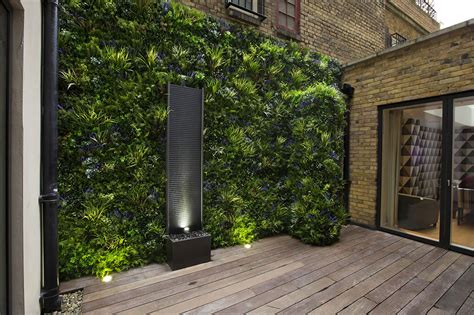 Westminster Courtyard Garden Design Lush Artificial Green Wall London