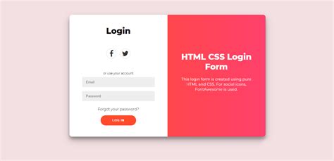 How To Create Login Form Using Html Css Youtube