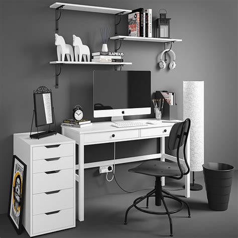 Workplace Set 3 3d Model Cgtrader