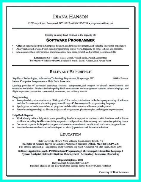 I have exceptional technical and analytical skills, with experience in software development, data analysis, database management, information system support, security. The Best Computer Science Resume Sample Collection | Job resume examples, Downloadable resume ...