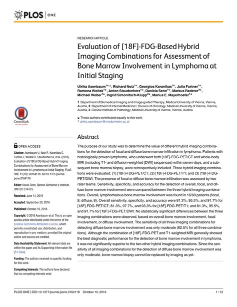 Pdf Evaluation Of 18f Fdg Based Hybrid Imaging Combinations For