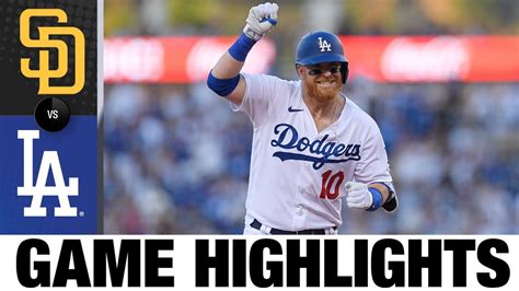 Padres Vs Dodgers Game Highlights 63022 Mlb Highlights Win Big
