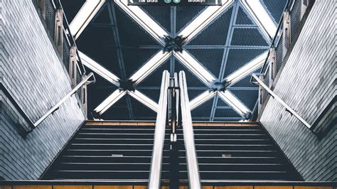 Stairs Handrails Steps Subway Underpass 4k Hd Wallpaper