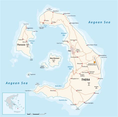 Isole Greche Mappa Di Santorini Mappa Di Isole Greche Di Santorini My