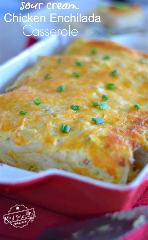 There are lots of fun recipes to read in the box this recipe for sour cream enchiladas was with. Easy Sour Cream Chicken Enchilada Casserole Recipe - Just ...