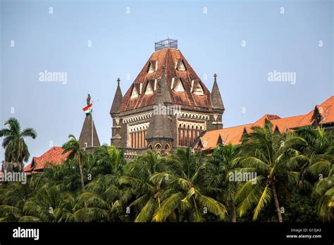 Top Of The Building Of Bombay High Court In Mumbai India Stock Photo
