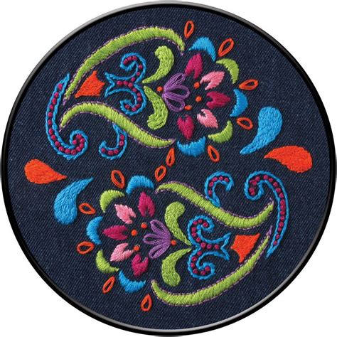 Bucilla Stamped Embroidery Kit Bohemian Paisley - Walmart.com - Walmart.com