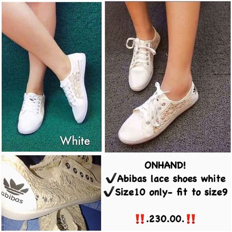 Abibas Lace Shoes White Womens Fashion Footwear Sneakers On Carousell