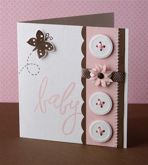Baby showers are usually planned by someone other than the parents. Baby Buttons | Button cards, Scrapbook cards, Baby cards