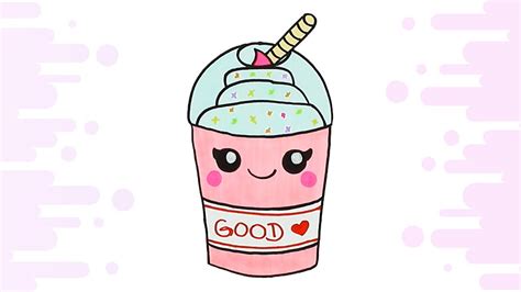 Como Desenhar Milk Shake Kawaii Fofo Desenhos Kawaii Desenhos Para